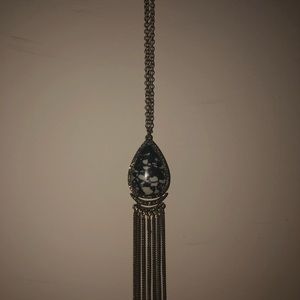 black/white marble necklace